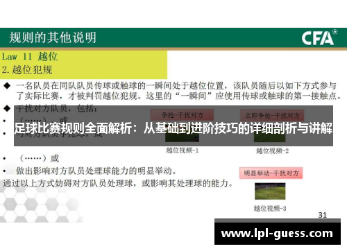 足球比赛规则全面解析：从基础到进阶技巧的详细剖析与讲解